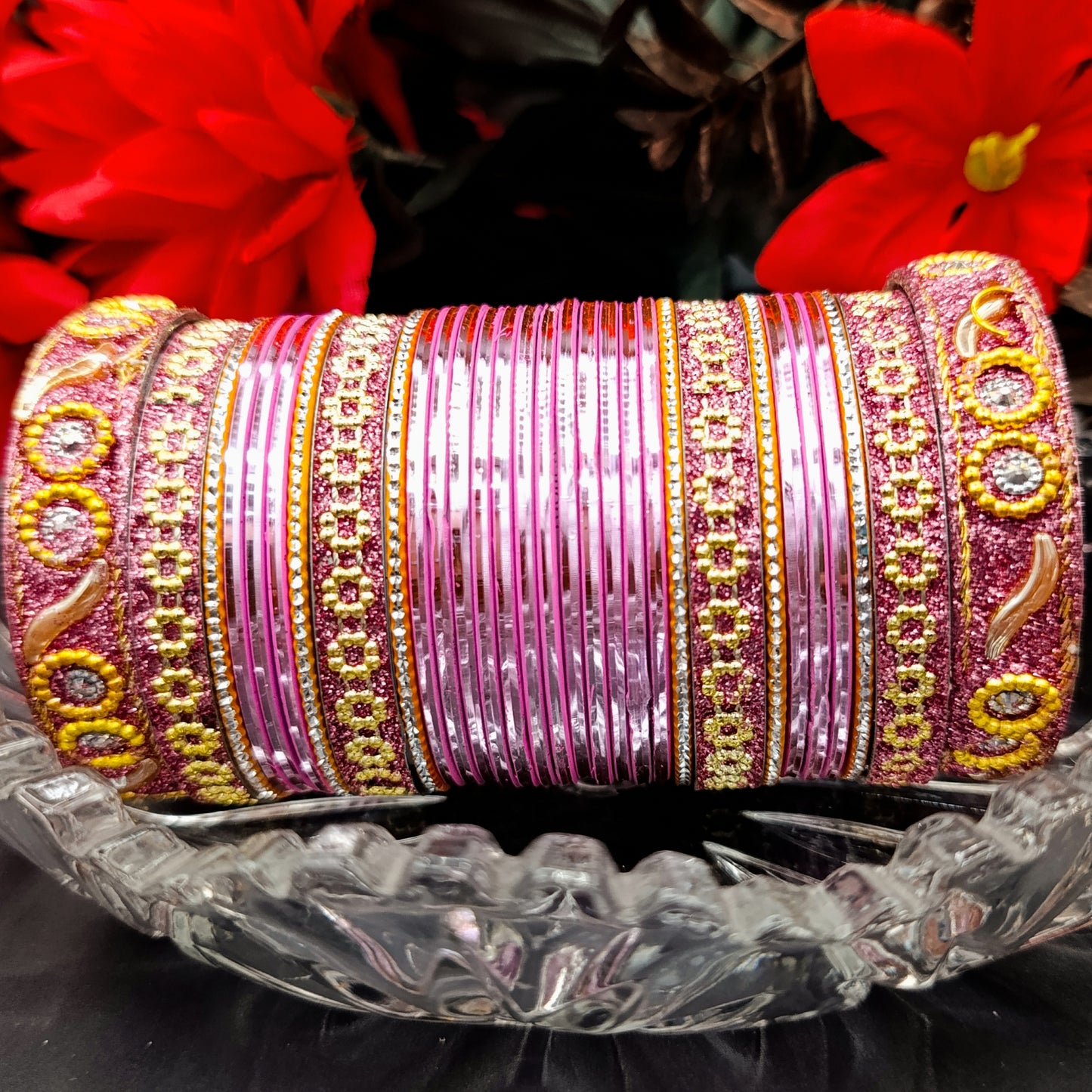 Fancy Metal Plain Chori set.