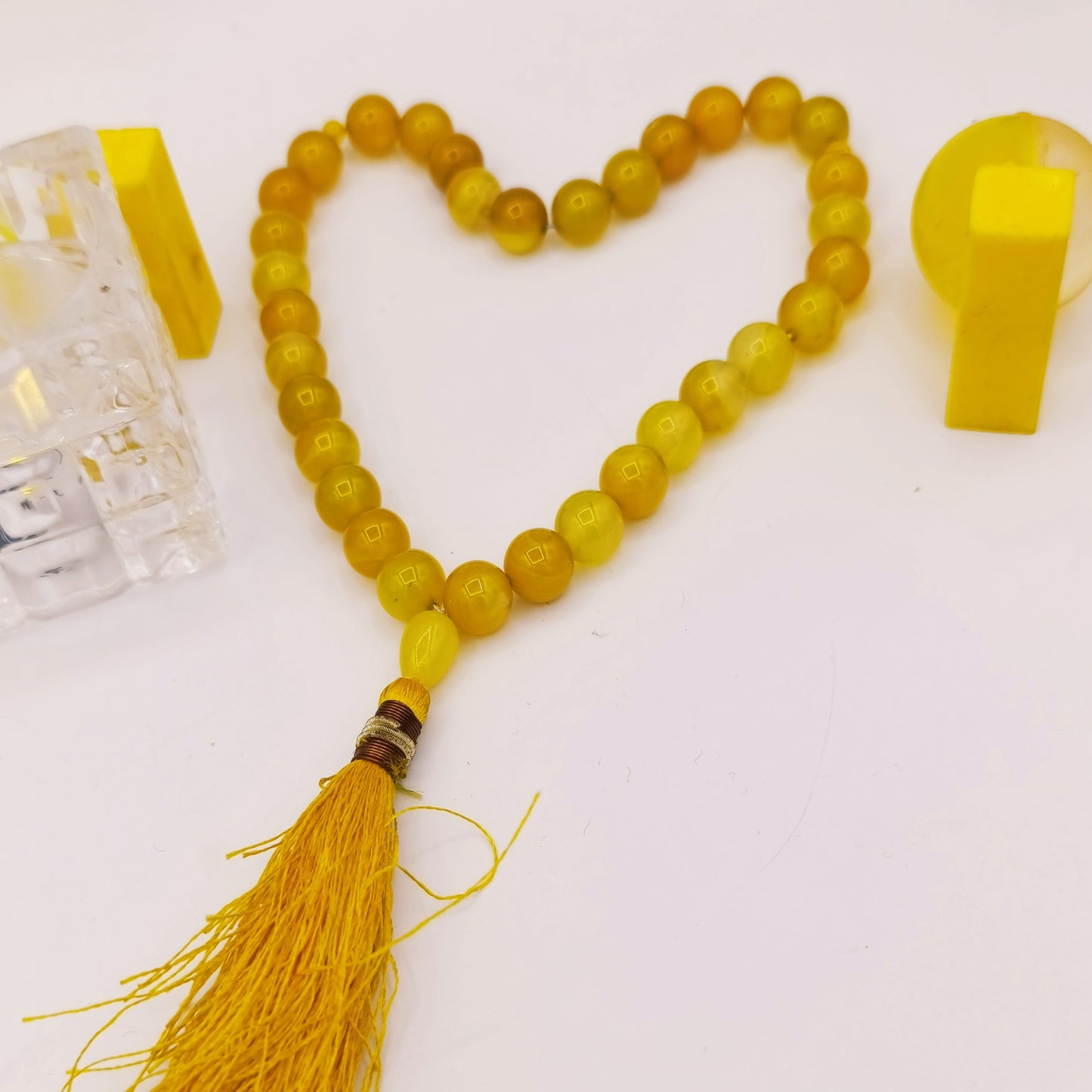 Yellow Agate (Zard Aqeeq) Tasbeeh 33- Beads