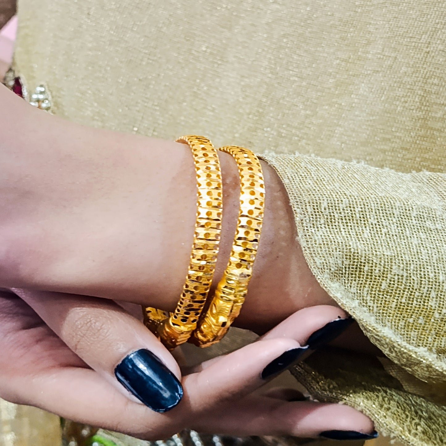 Indian Gold Plated Karey ( Pair)
