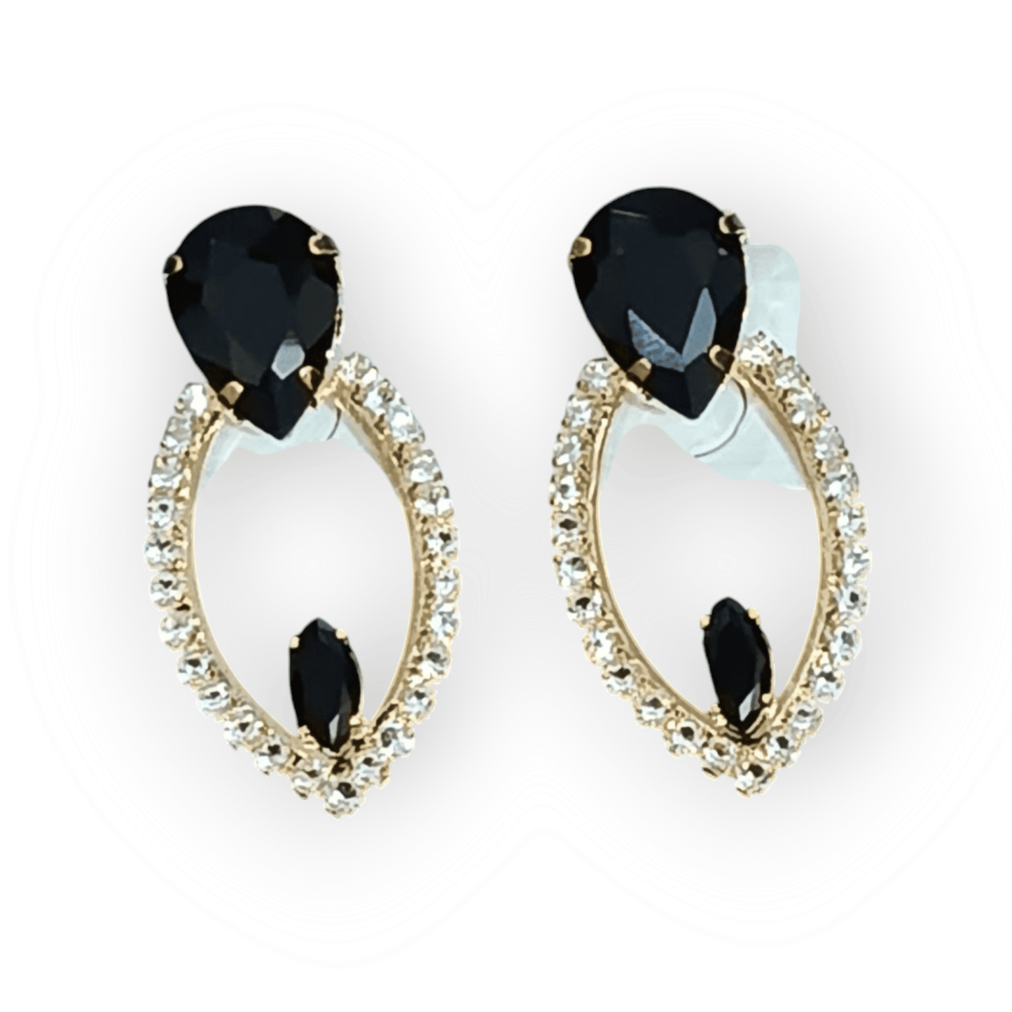 Oval Zircon Earrings