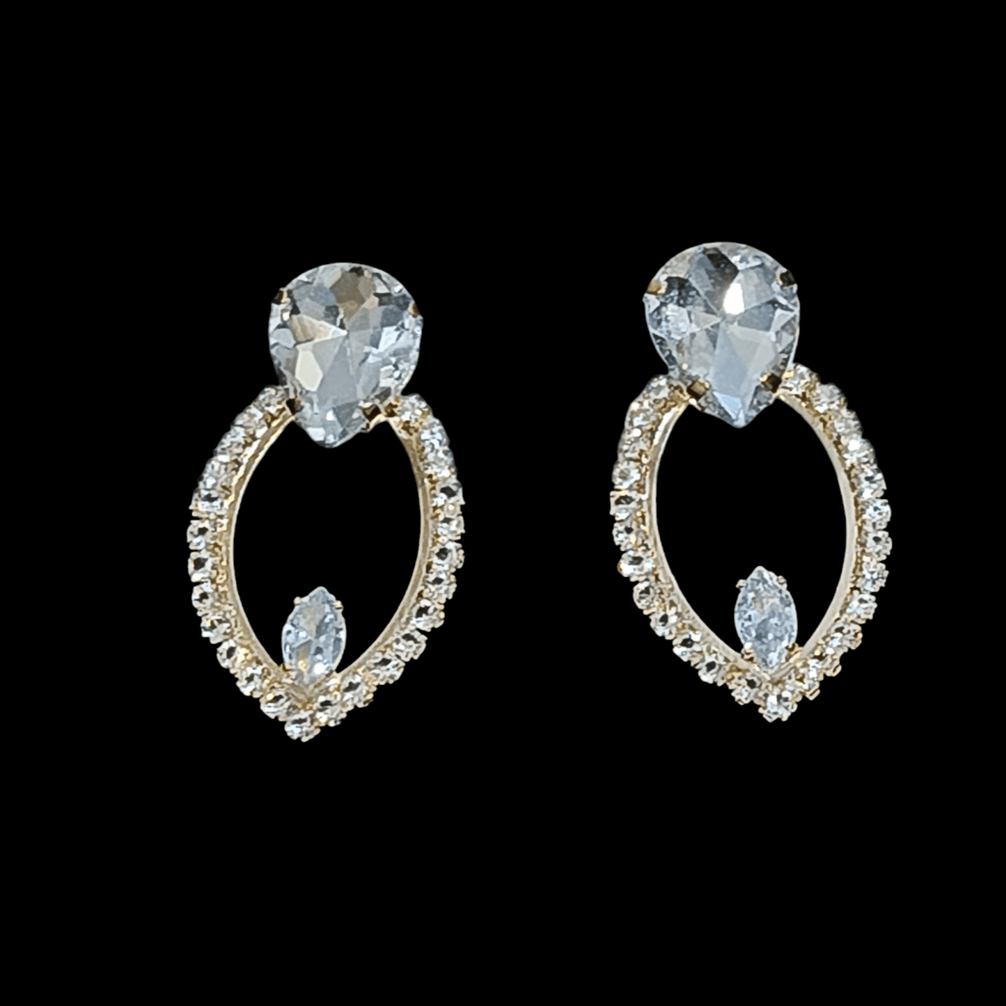 Oval Zircon Earrings