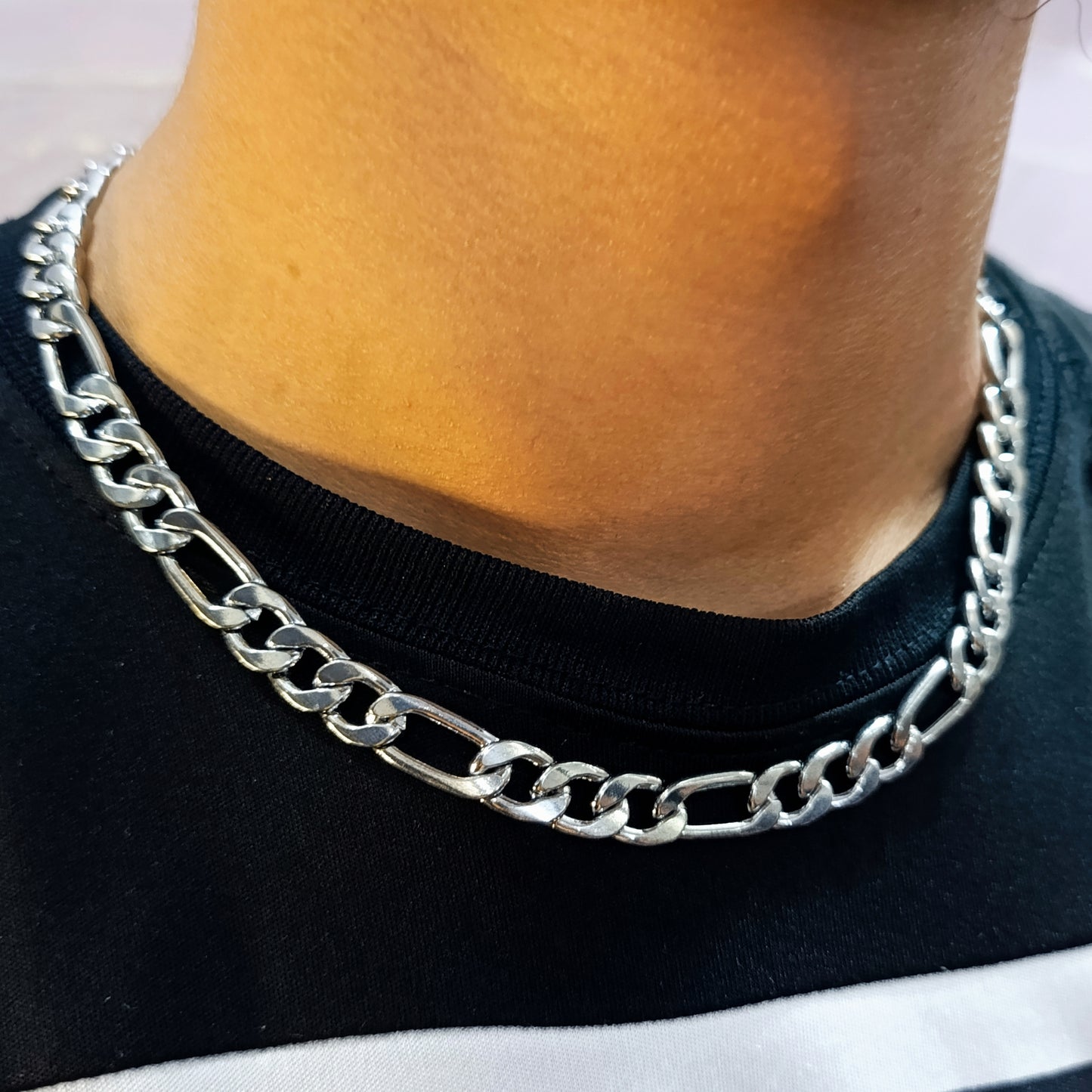 Big Figaro Silver Chain