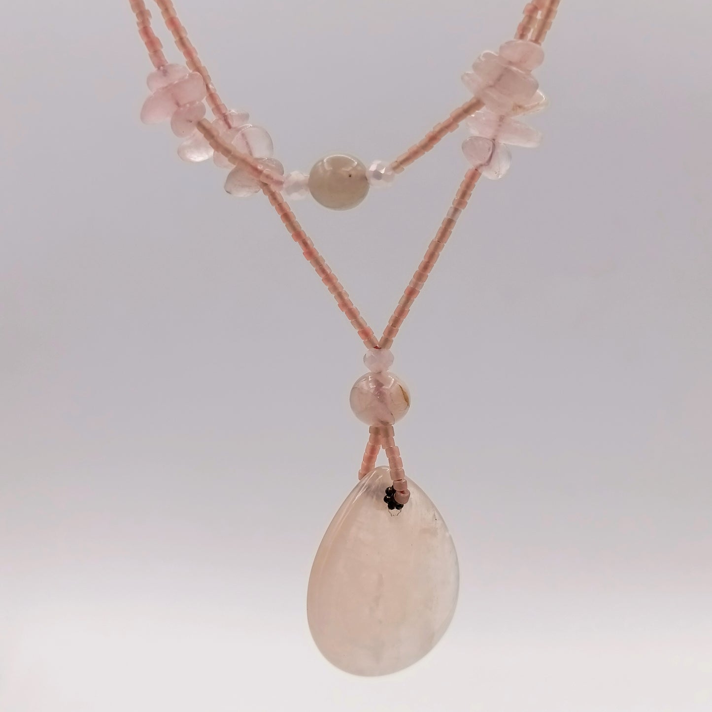 Real and Natural Rose Quartz Locket