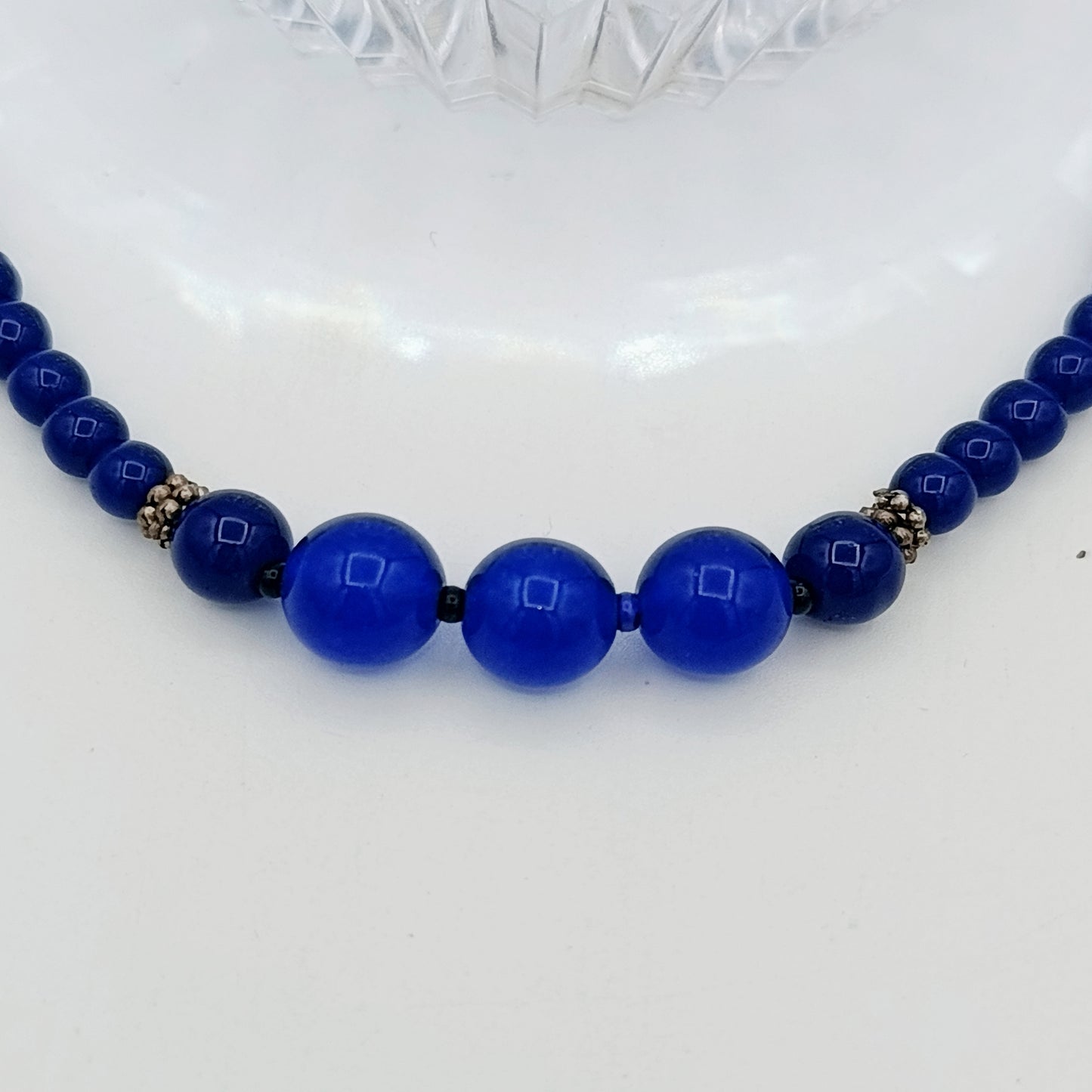Lapis Lazuli Round Beads Bracelet Handmade