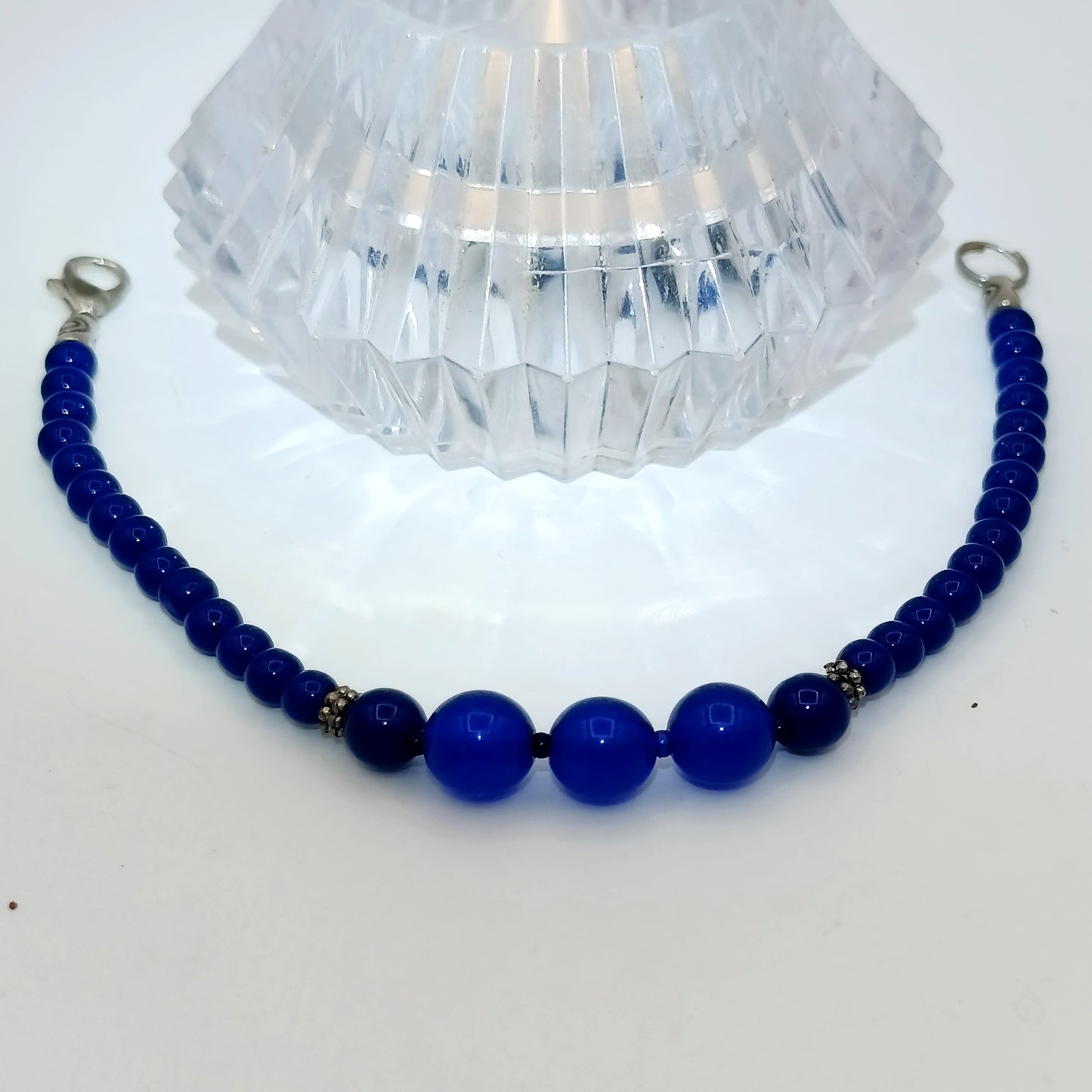 Lapis Lazuli Round Beads Bracelet Handmade