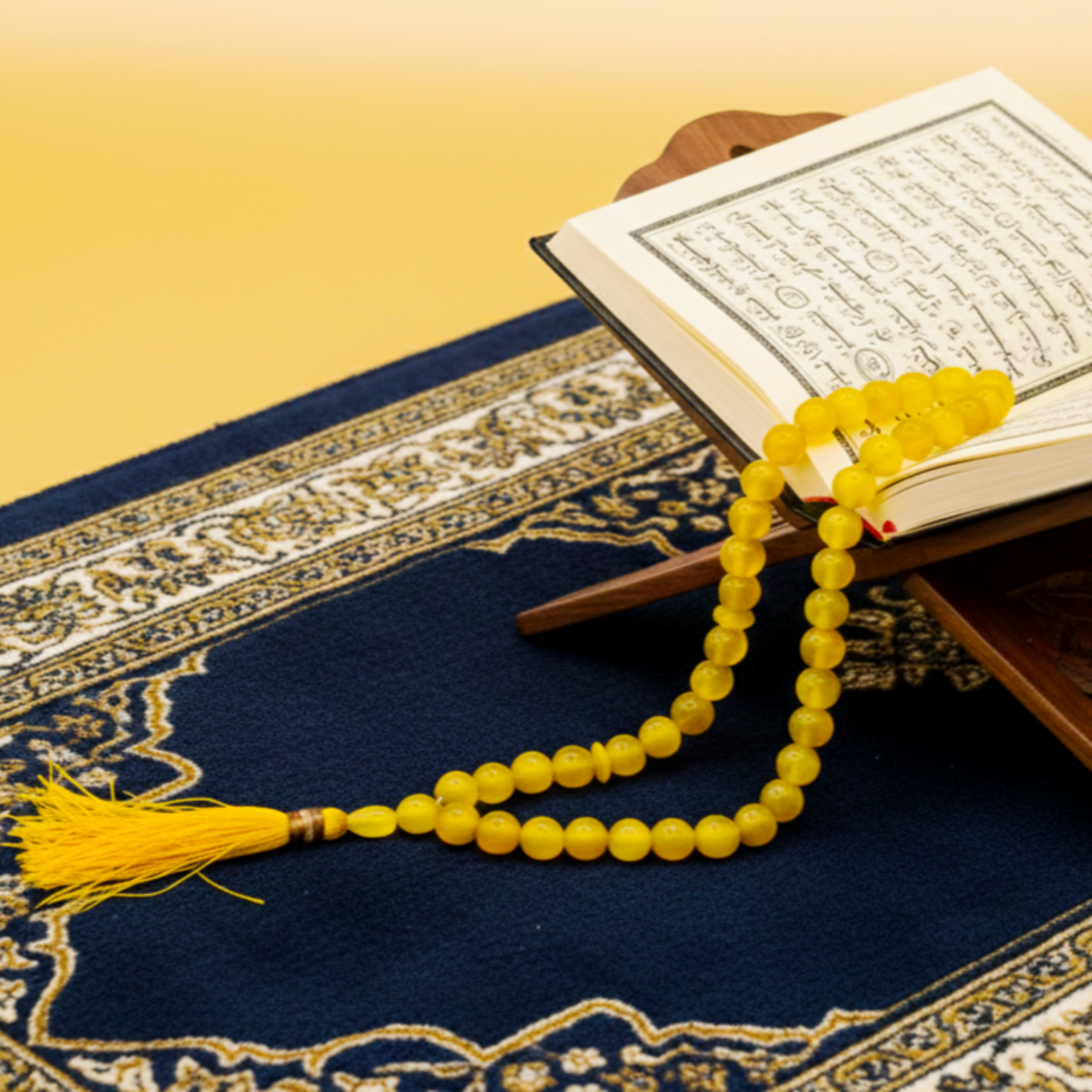 Yellow Agate (Zard Aqeeq) Tasbeeh 33- Beads