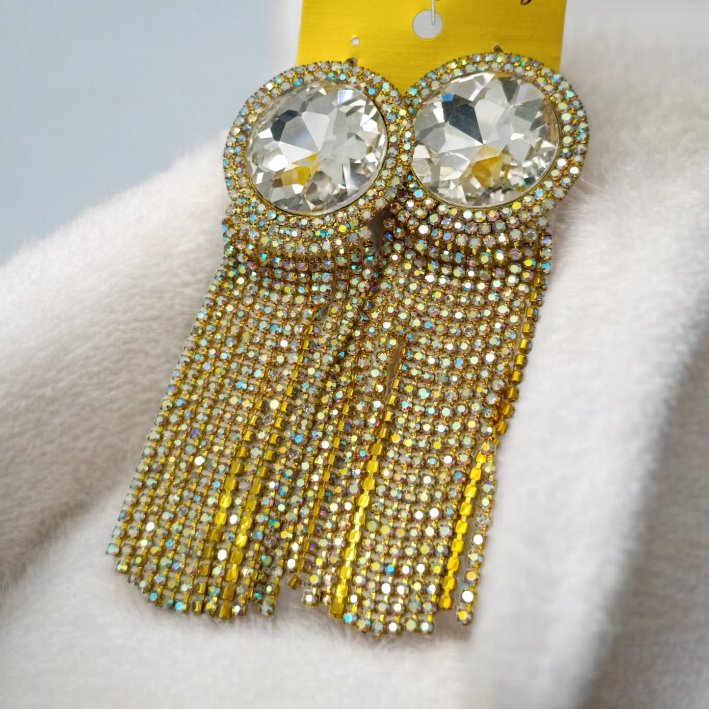 Multi Stones Long Earings