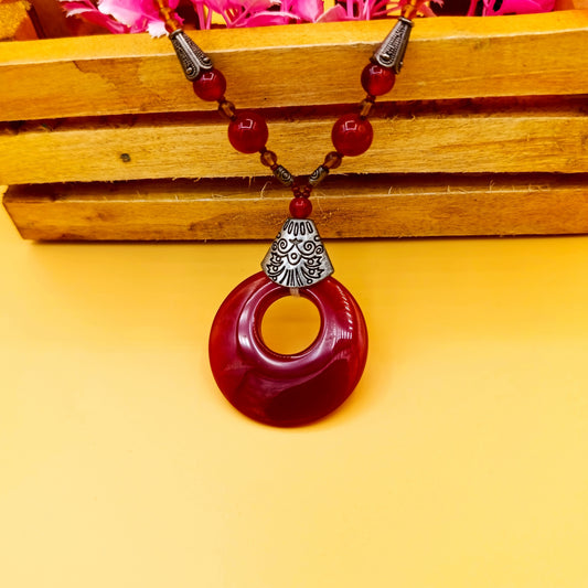 Yamani Aqeeq Red Agate Locket