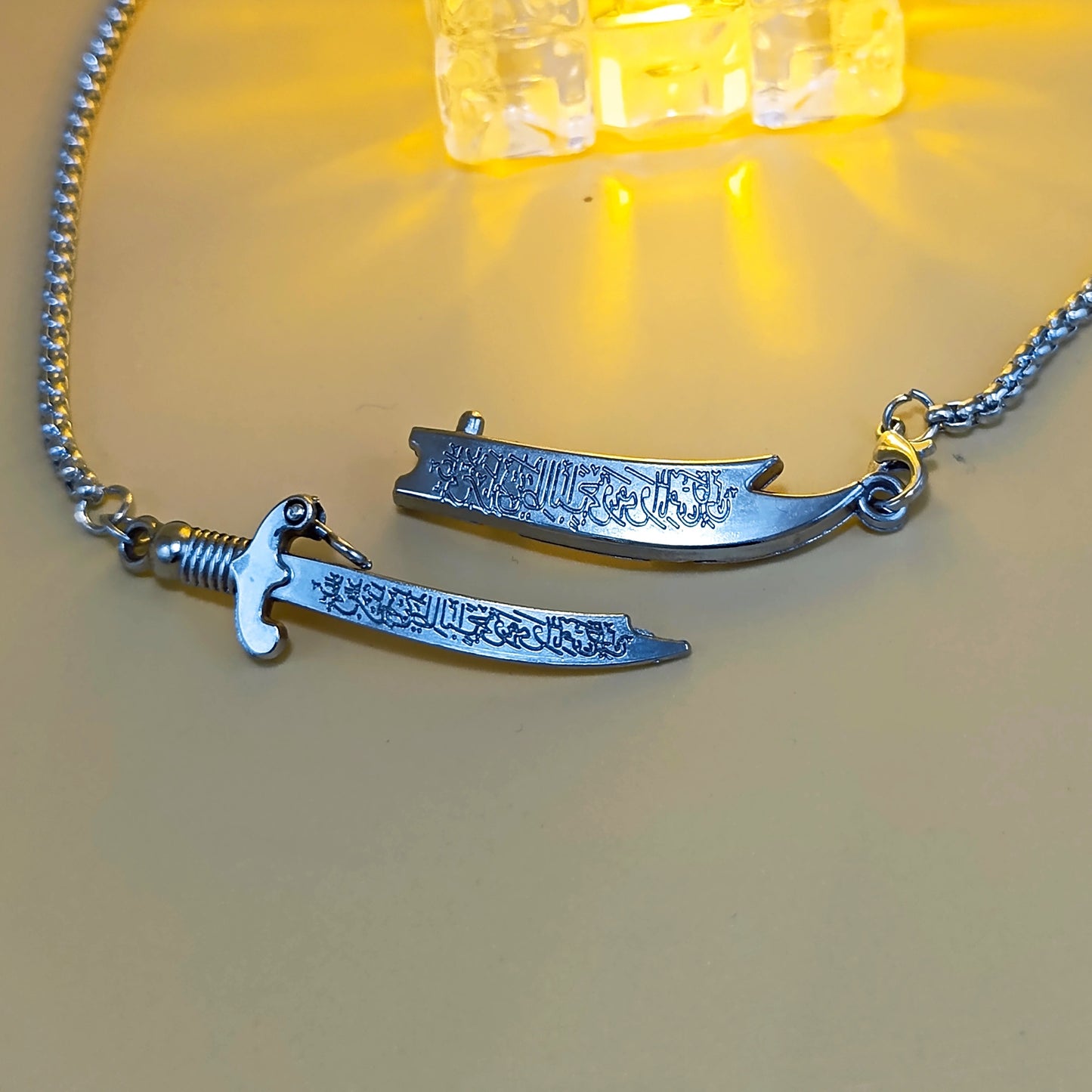 Stainless Steel Openable Zulifqar Locket for Men and Women
