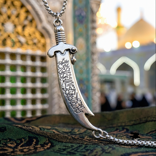 Stainless Steel Openable Zulifqar Locket for Men and Women