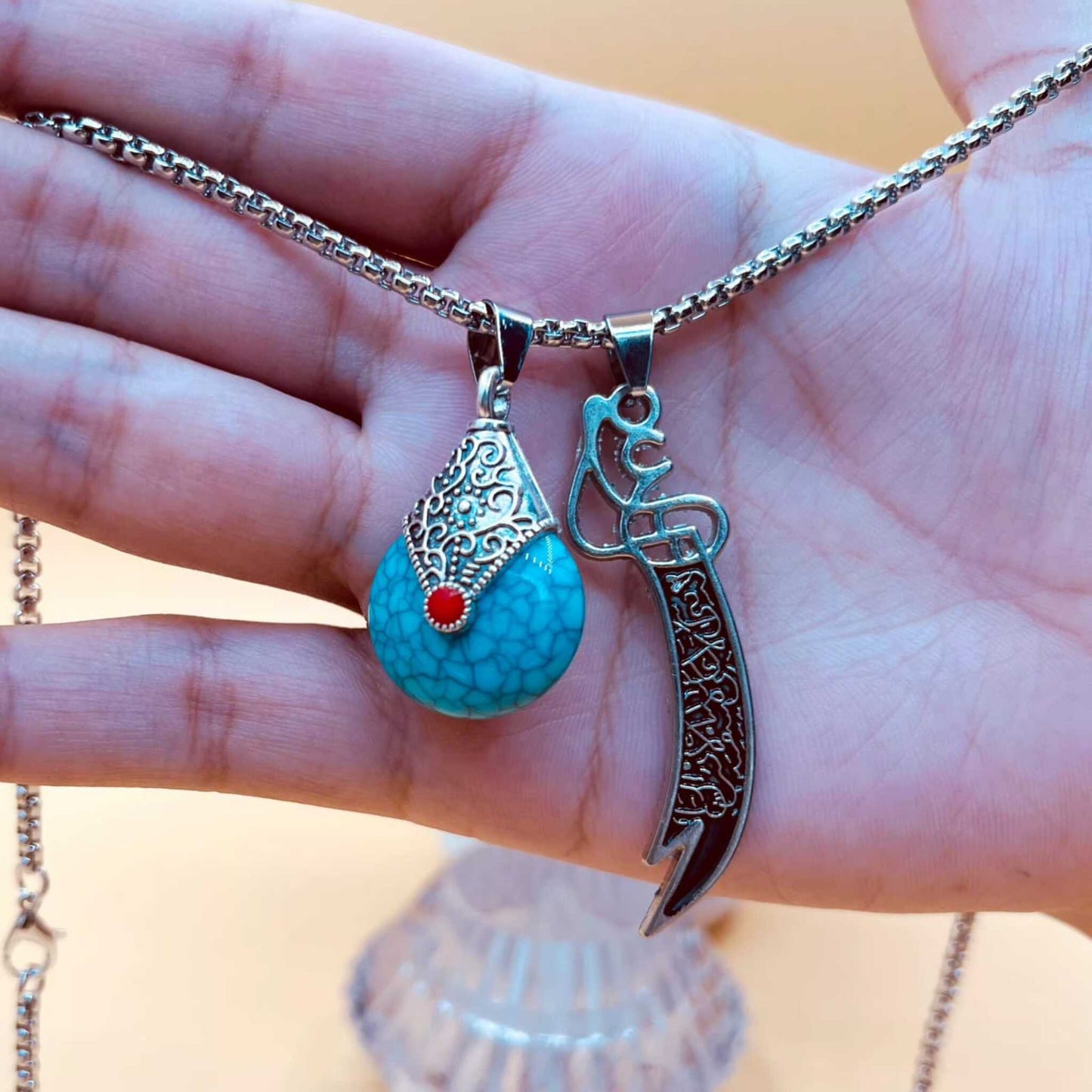Feroza with Zuliqar Locket