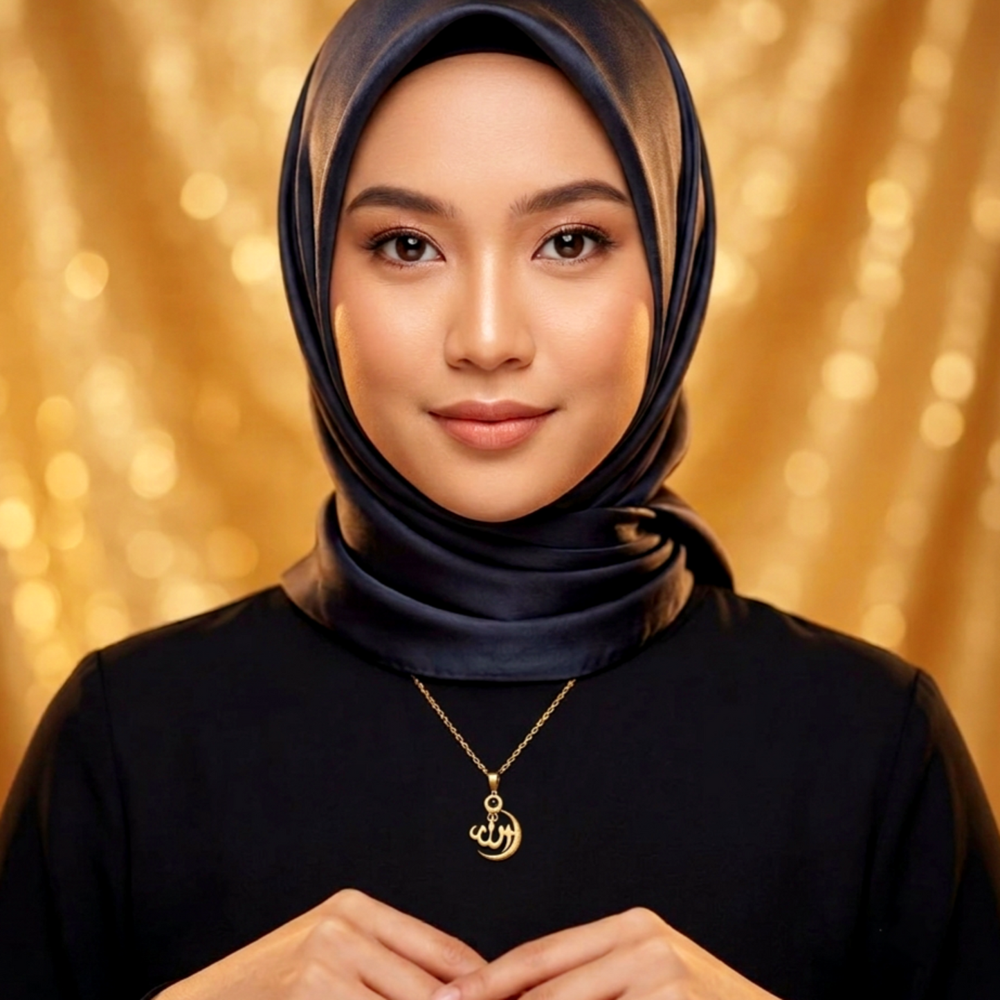 Golden Allah Stone Locket