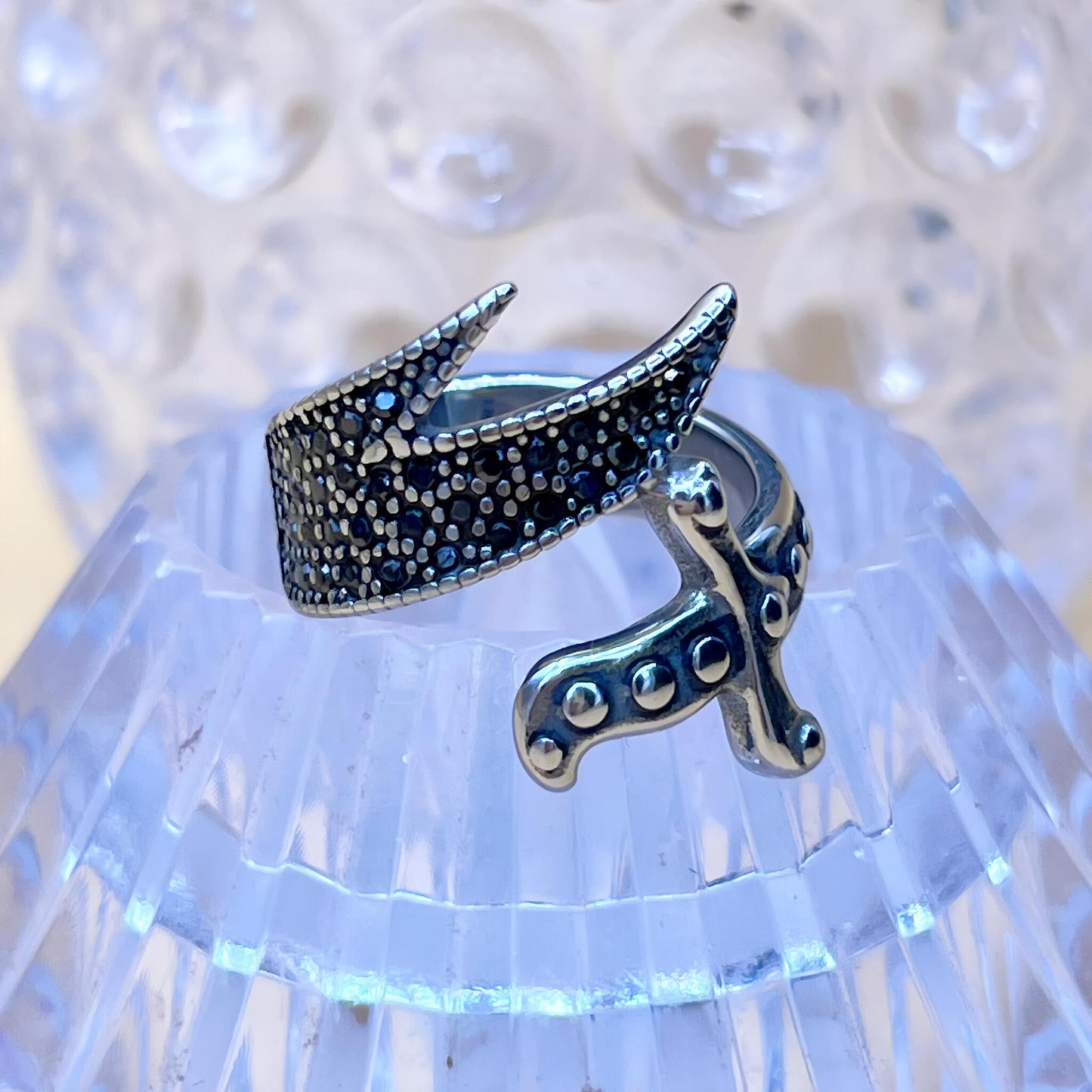 Zulfiqar Black Diamond Ring