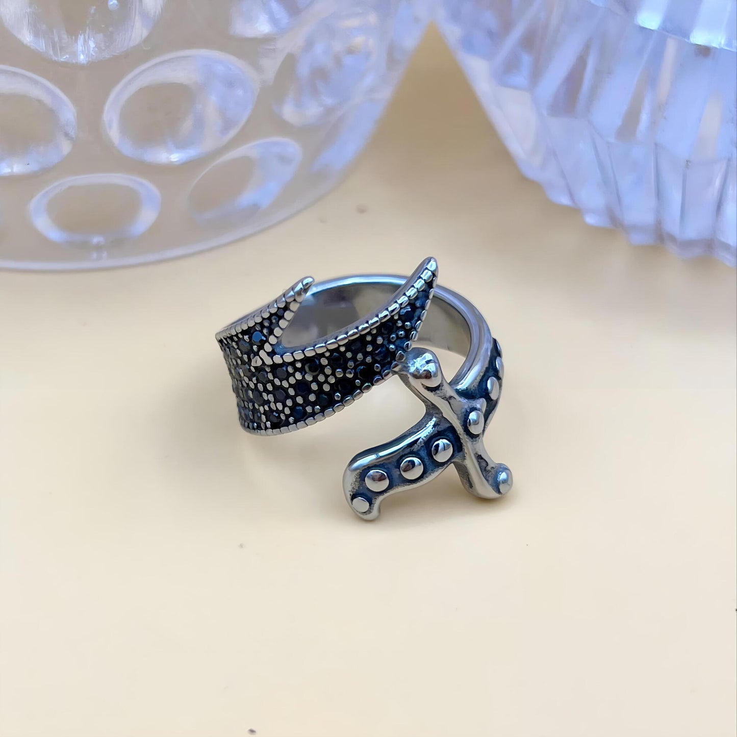 Zulfiqar Black Diamond Ring