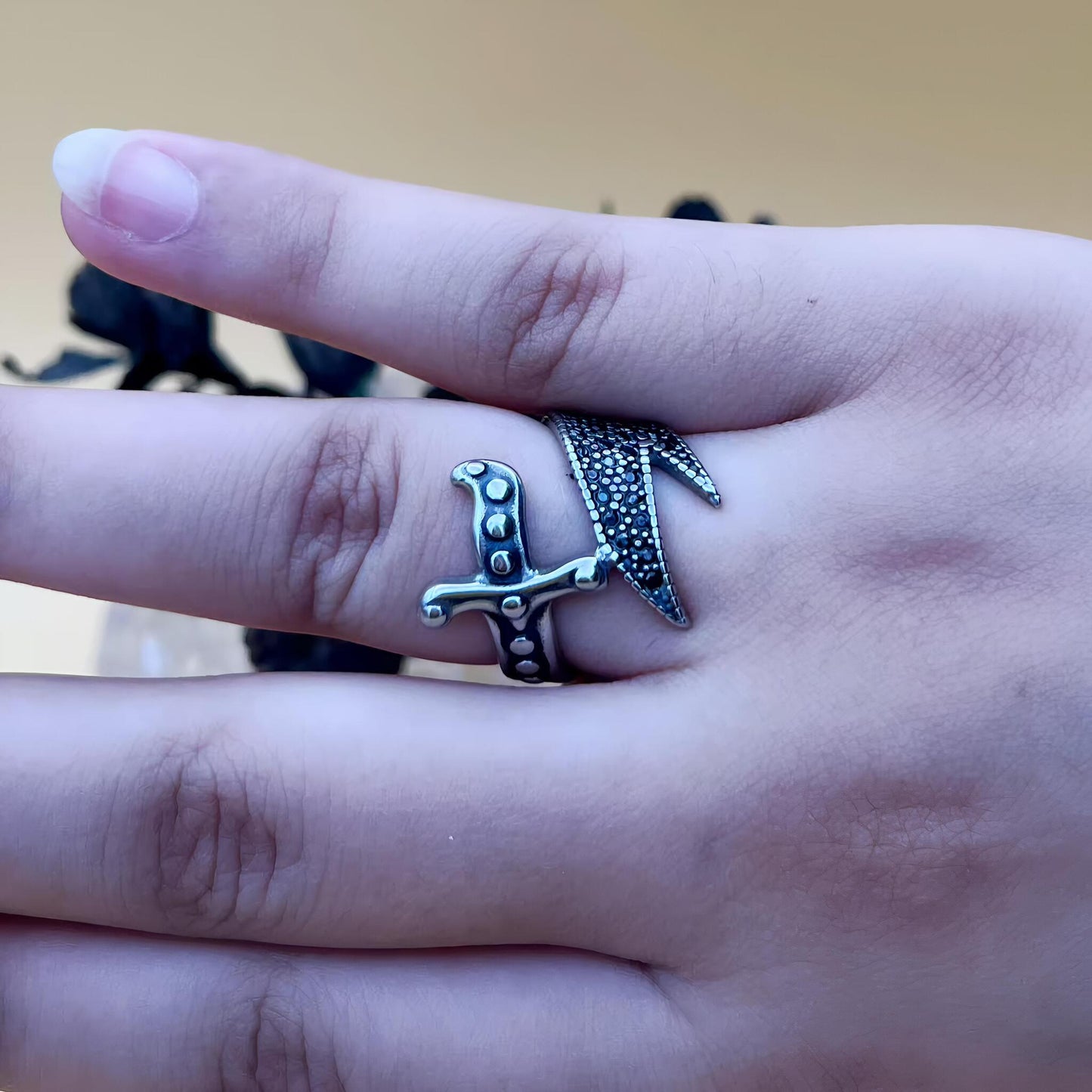 Zulfiqar Black Diamond Ring