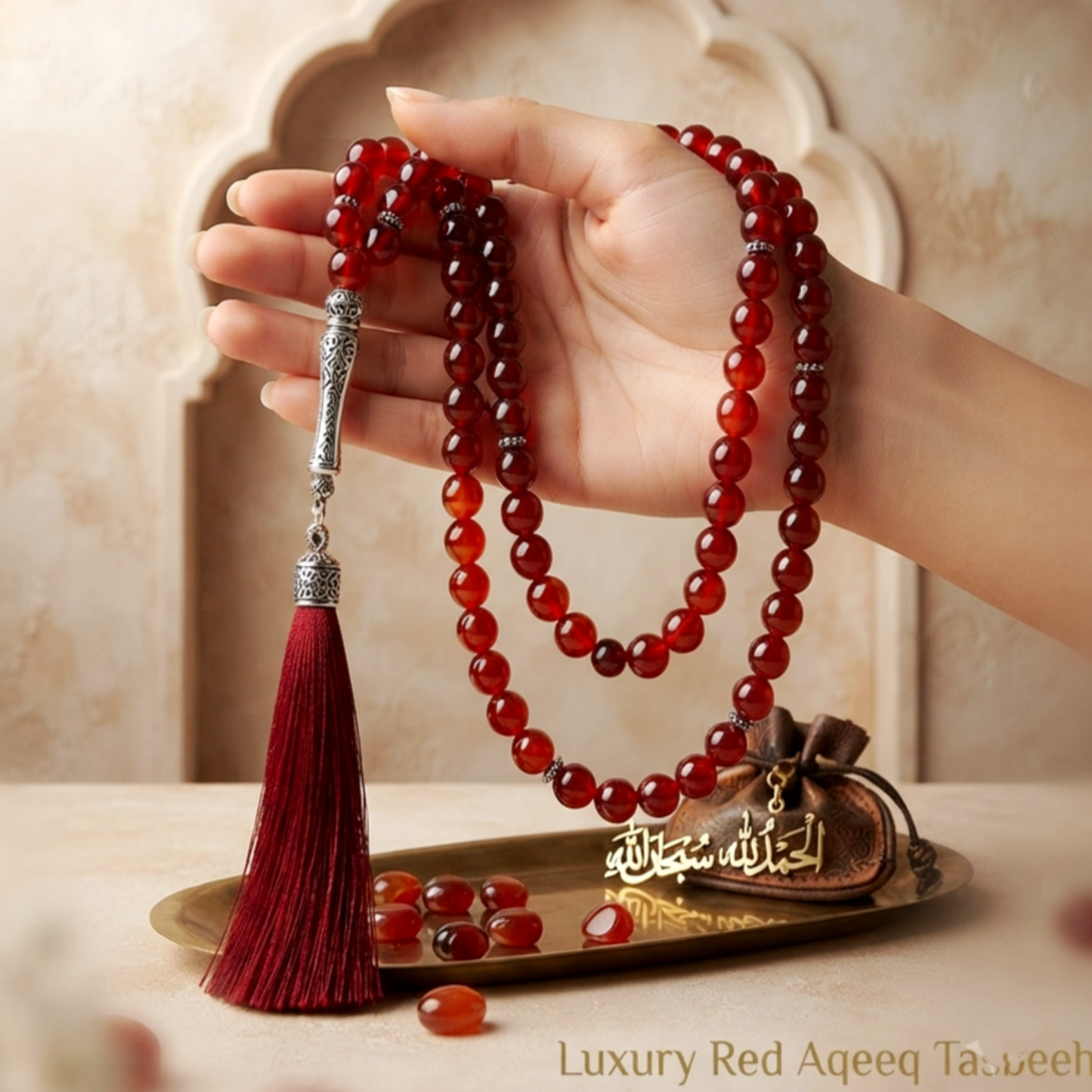 Real Irani Aqeeq's Tasbeeh 100 Beads