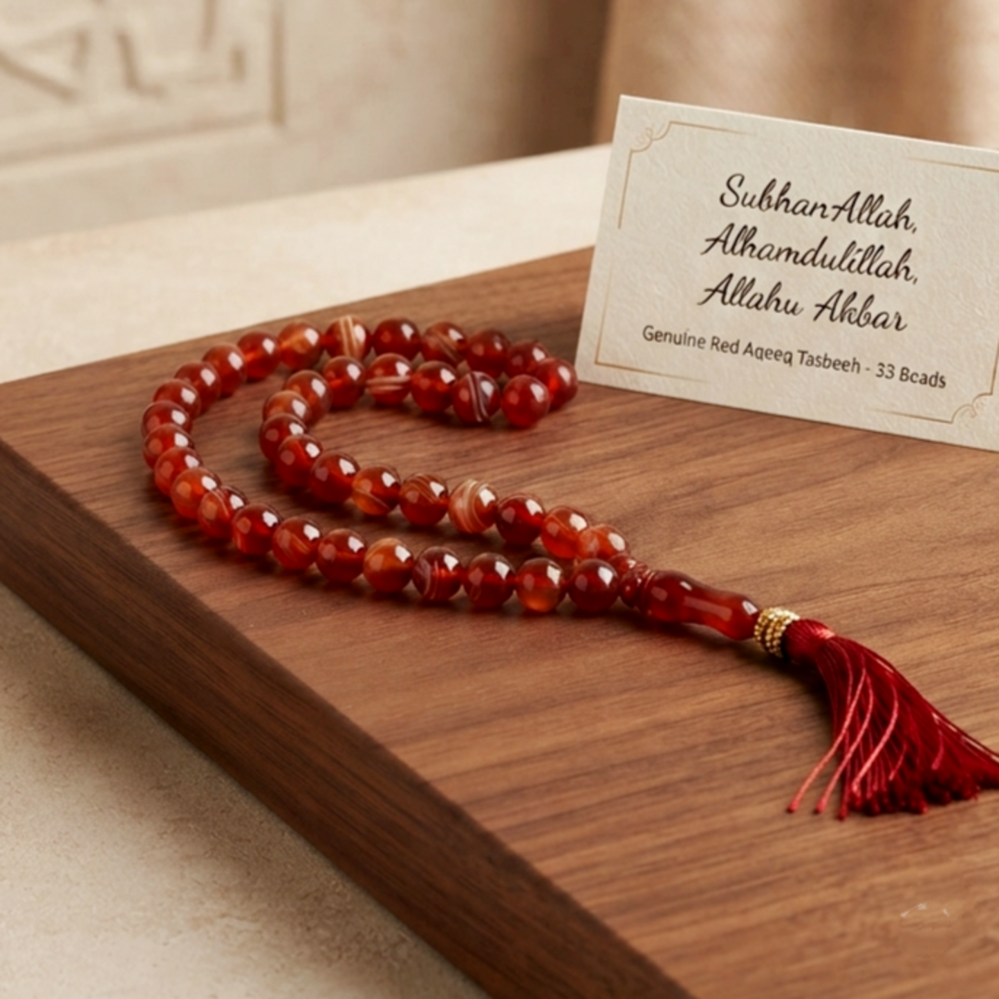 Real Irani Aqeeq's Tasbeeh 33 beads