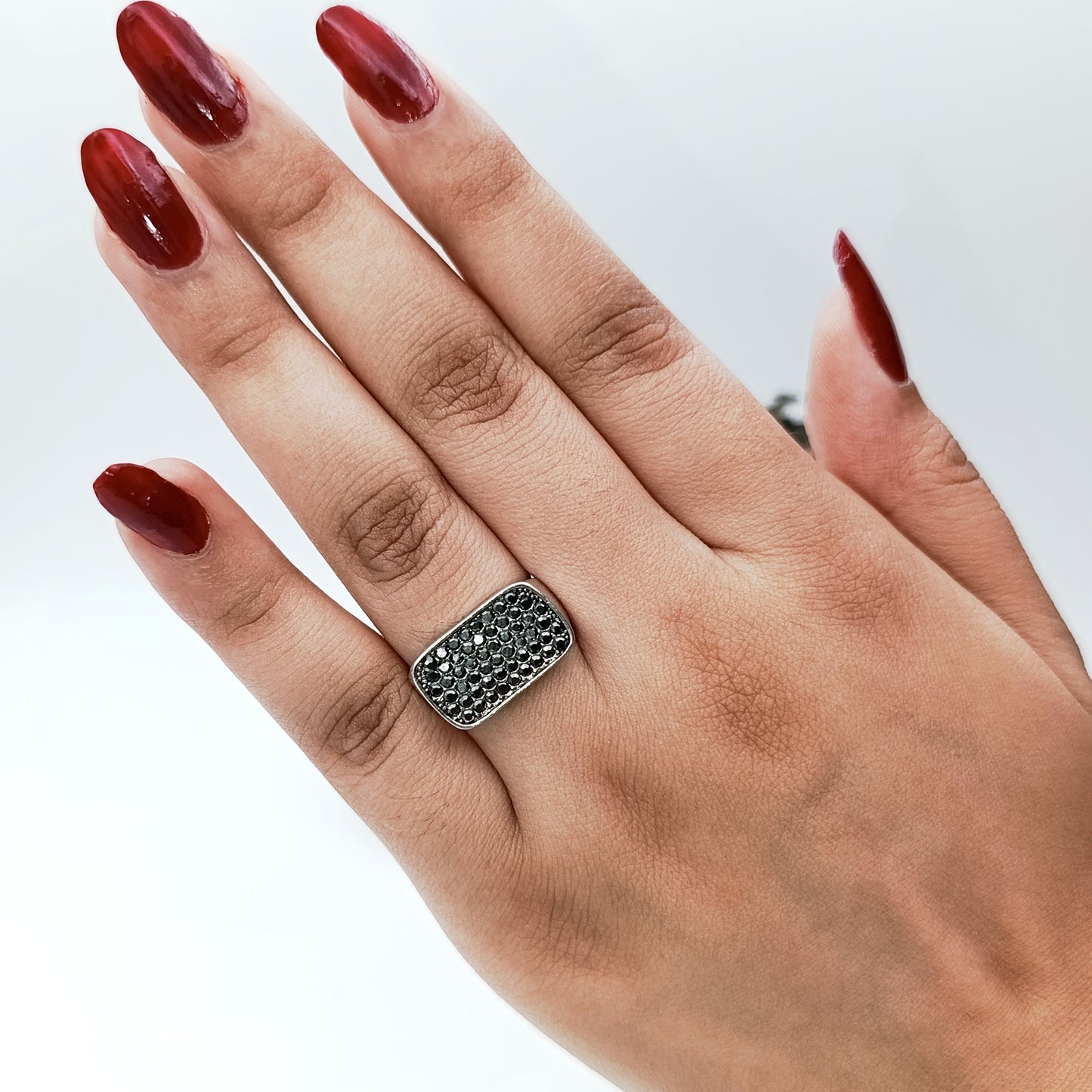 Crush Stones Square Ring