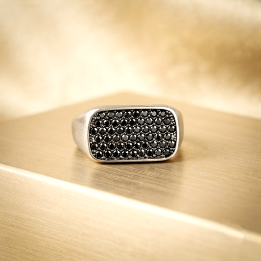 Crush Stones Square Ring
