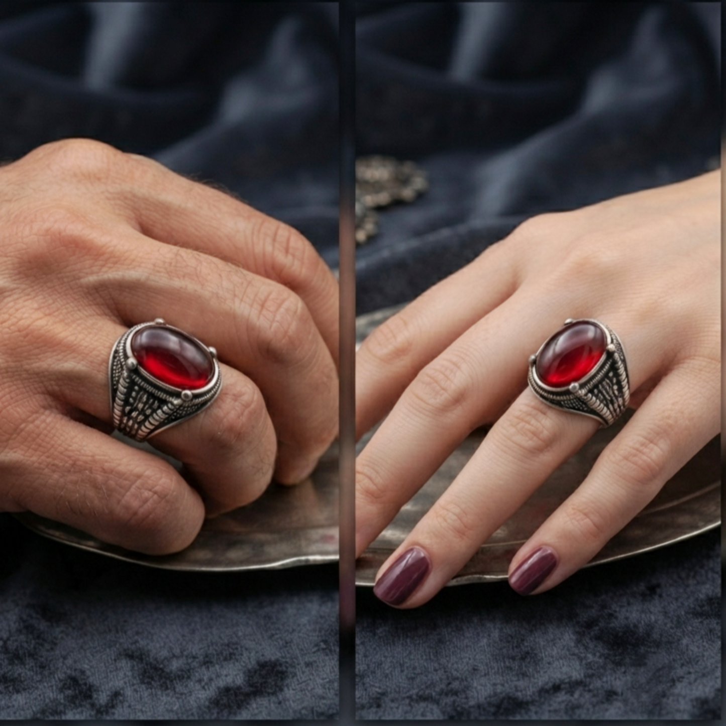 Red Casper Italian Ring