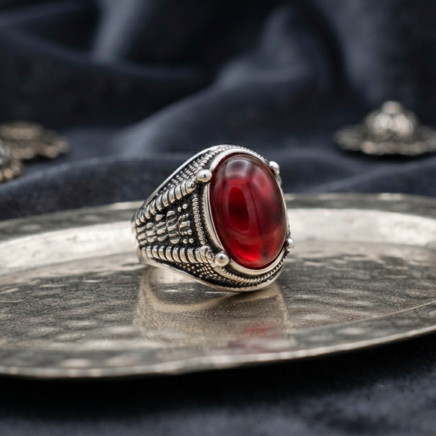 Red Casper Italian Ring
