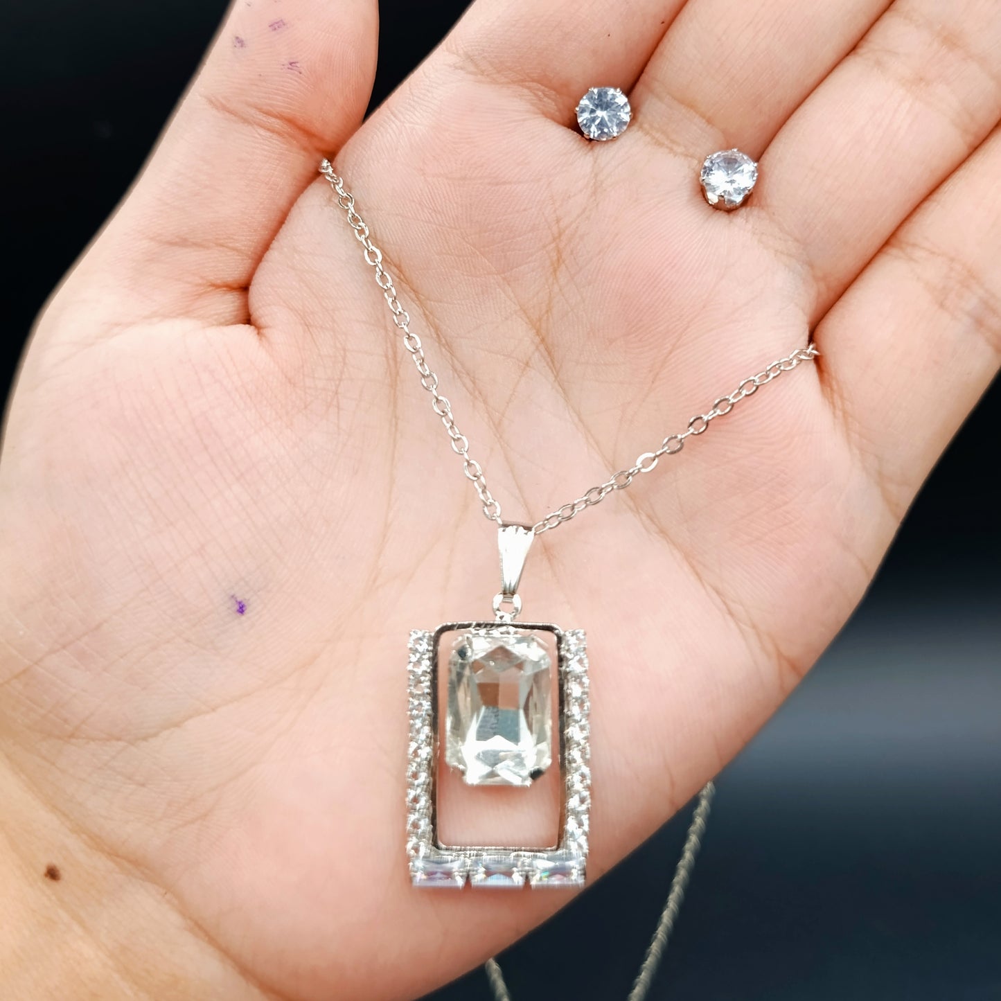 Square Zircon Set