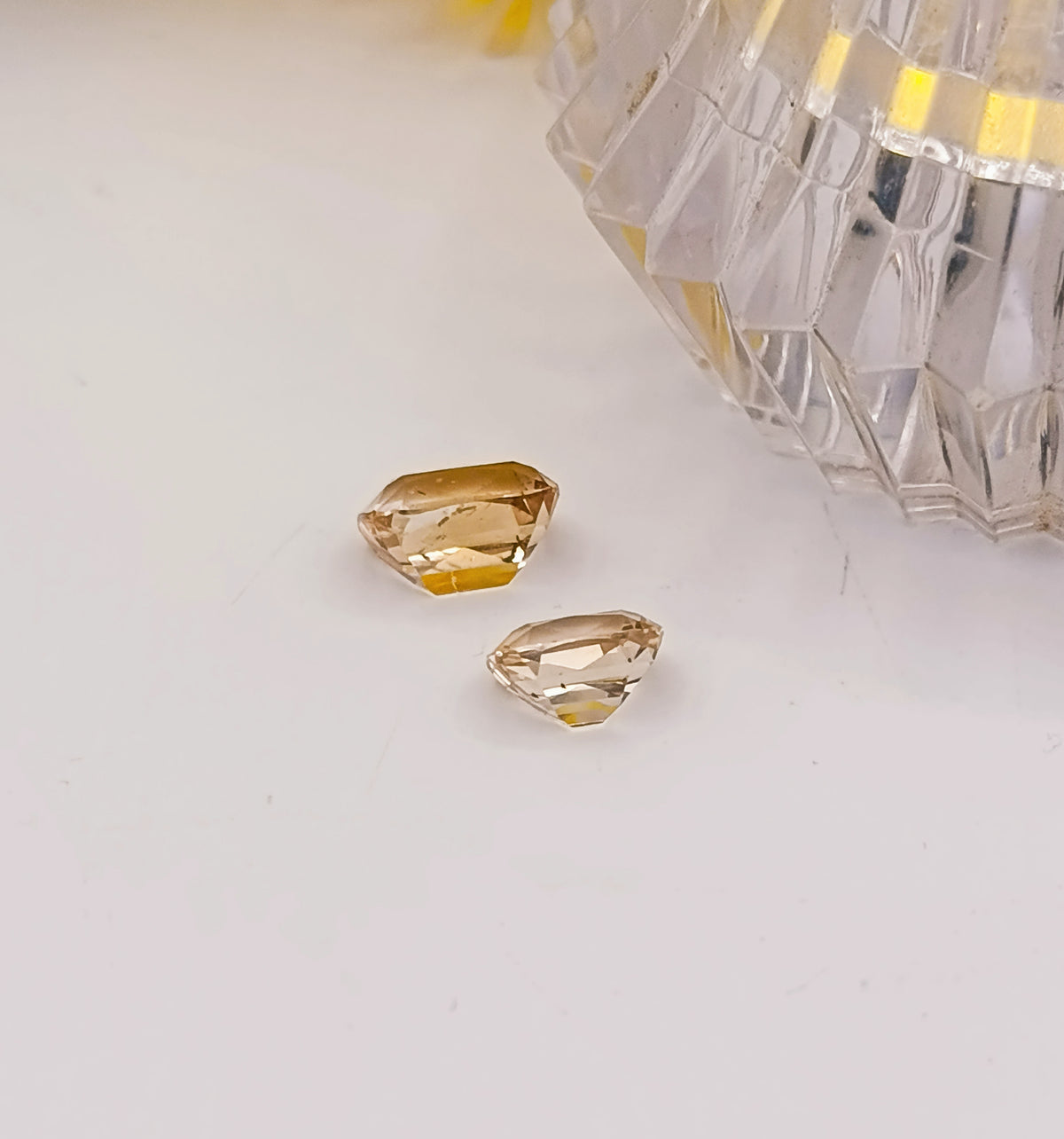 Sakardu Golden Topaz - Pair for Couple -  8.90 Carats