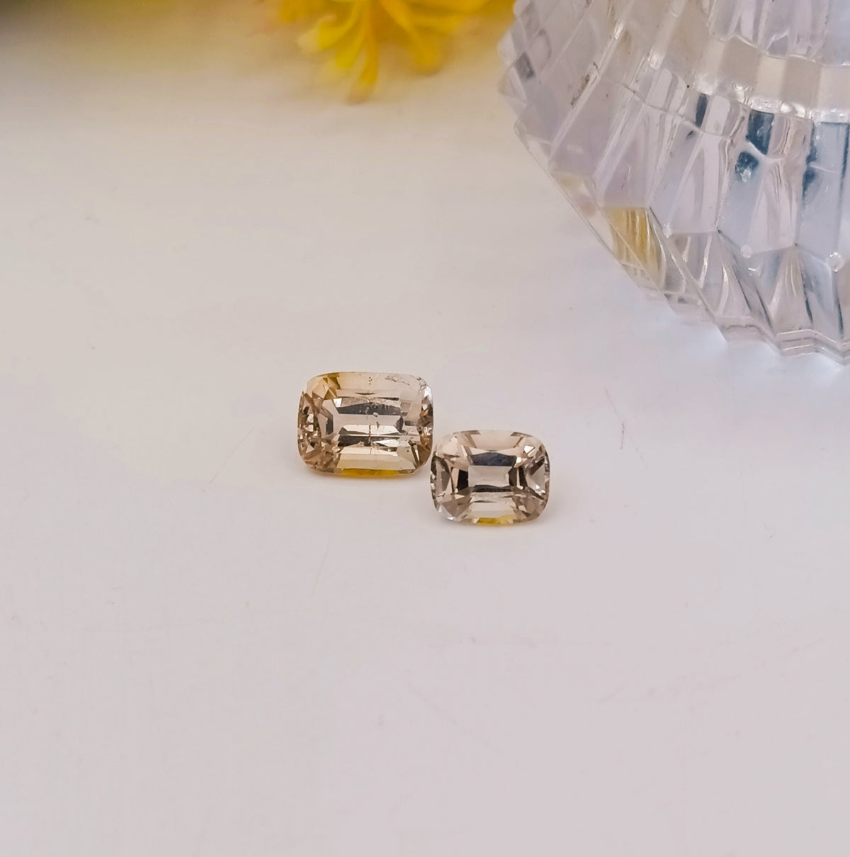 Sakardu Golden Topaz - Pair for Couple -  8.90 Carats